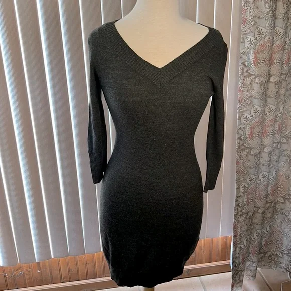 My Michelle | Dresses | Fitted Grey Sweater Dress | Poshmark